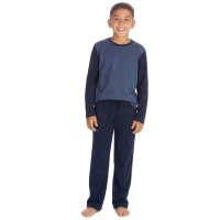 15C723: Boys Jersey Top & Pant Lounge Set- Navy (9-13 Years)